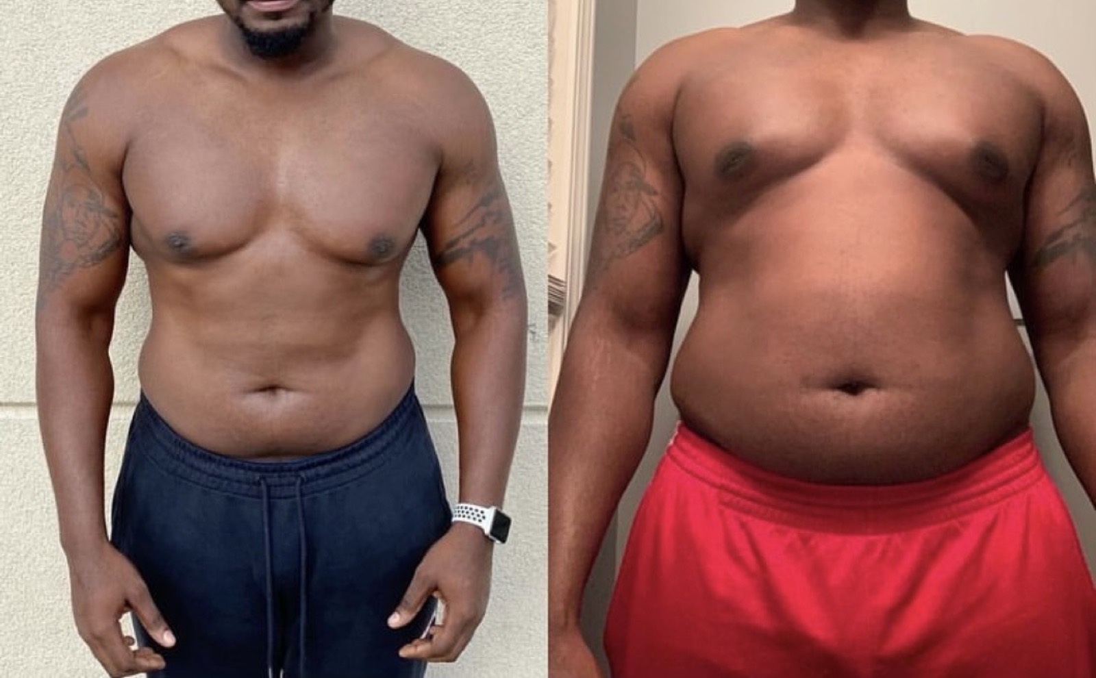 Client body transformation, before and after
